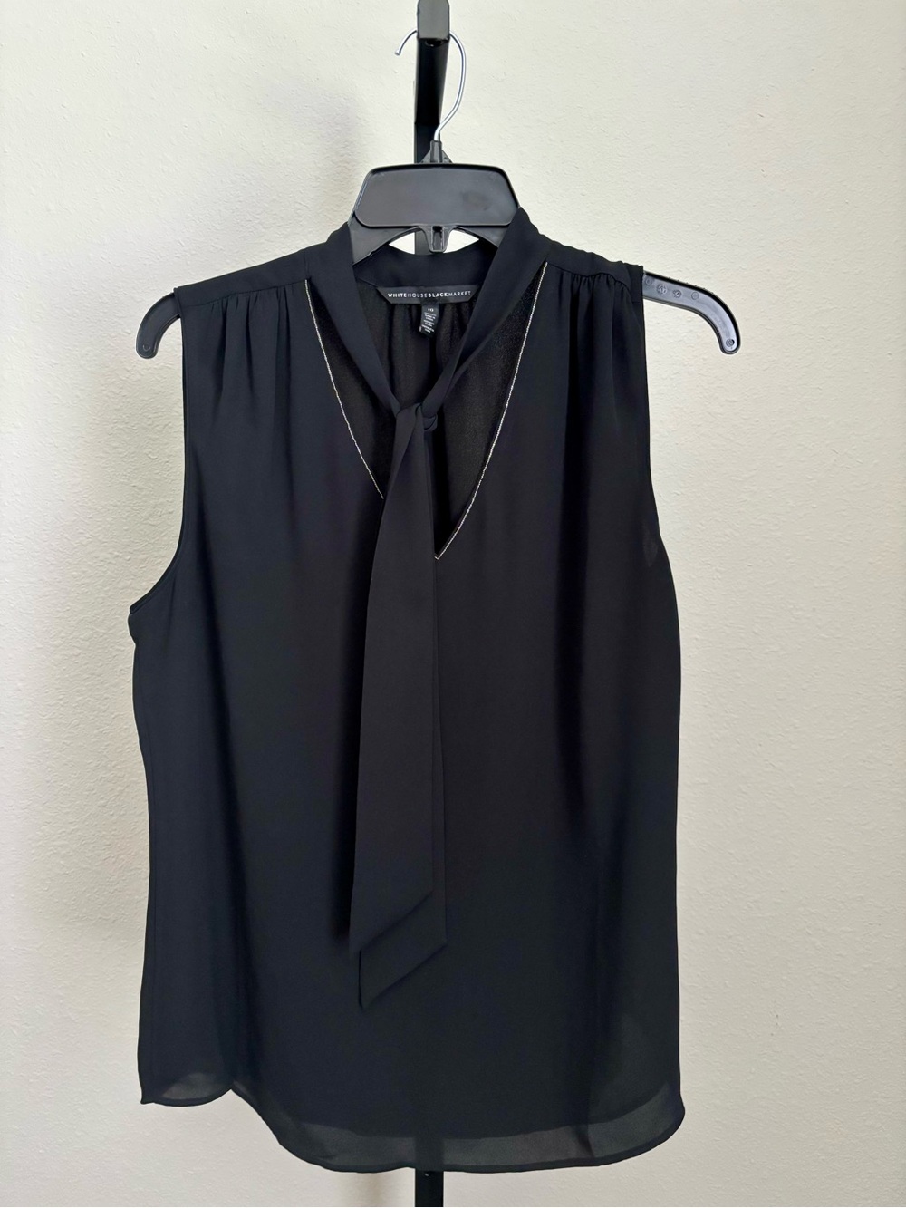 White House Black Market Tie Neck Blouse